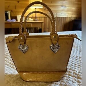 Vintage Coldwater Creek Small Bag with Zipper Silver Hearts - EUC